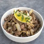 Meat With Onion And Mushrooms